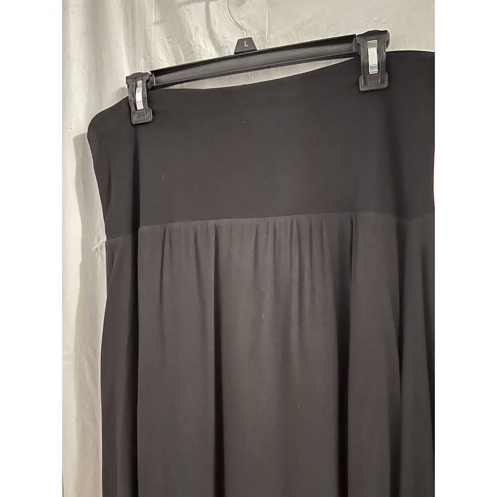 Cabi Skirt M Maxi Spring cruise Asymmetric pull on Lined 5512 black flowy modest - Picture 2 of 4